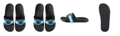 FOCO Men's Carolina Panthers Logo Slide Sandals
